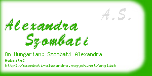 alexandra szombati business card